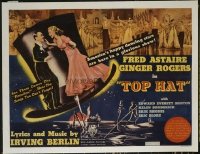 #148 TOP HAT half-sheet movie poster '35 Fred Astaire & Ginger Rogers!!