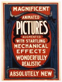 001 MAGNIFICENT ANIMATED PICTURES linen special poster 1895